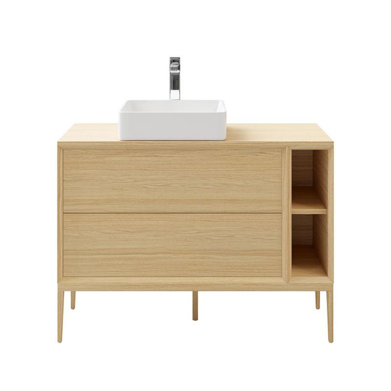 Szafka z szufladami pod umywalkę GoodHome Avela 100 cm drewno