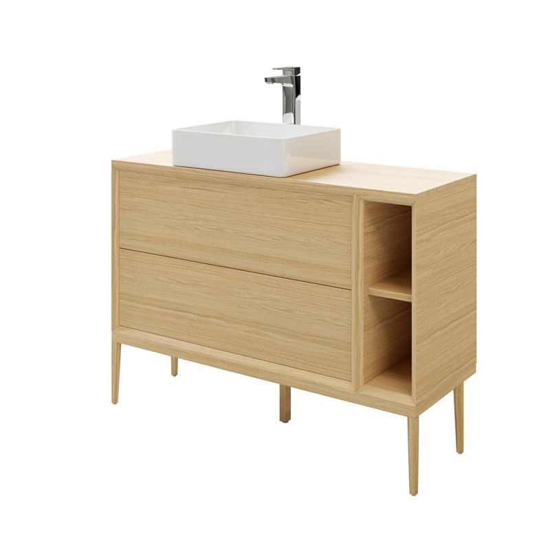 Szafka z szufladami pod umywalkę GoodHome Avela 100 cm drewno