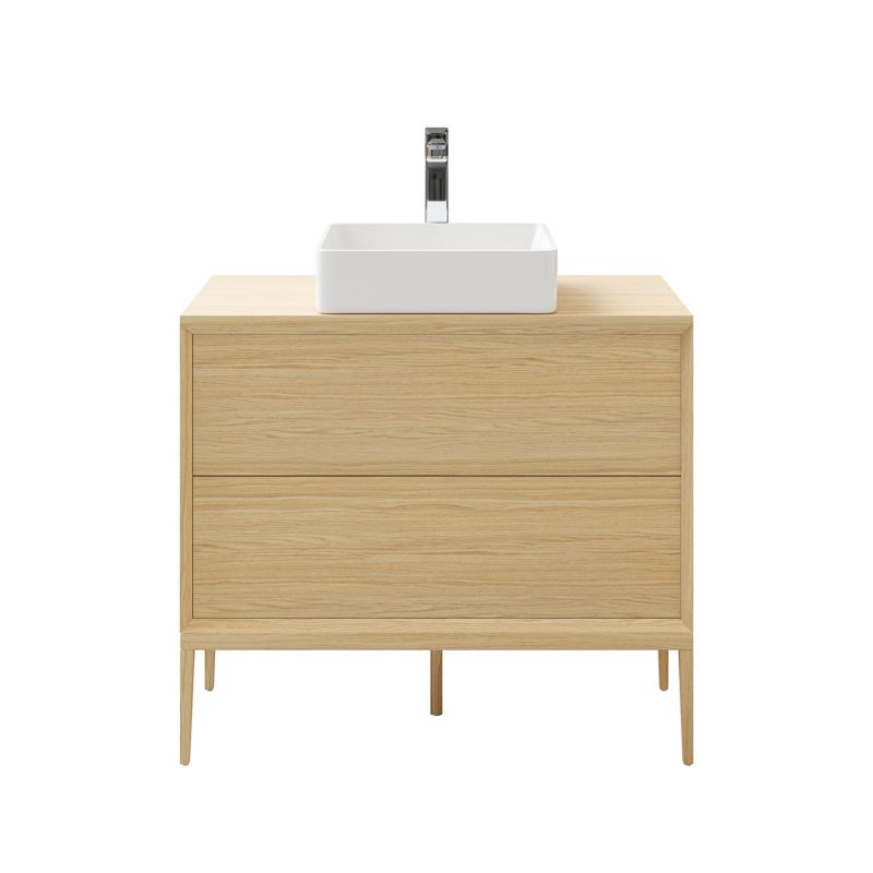 Szafka z szufladami pod umywalkę GoodHome Avela 100 cm drewno