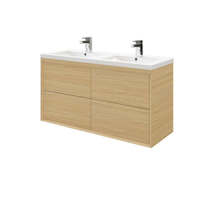 Szafka z szufladami pod umywalkę GoodHome Avela 120 cm drewno