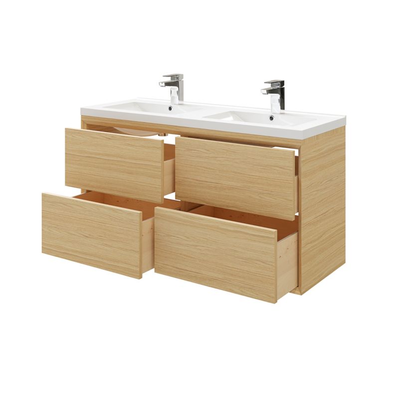 Szafka z szufladami pod umywalkę GoodHome Avela 120 cm drewno