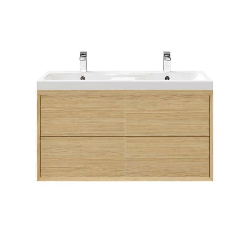 Szafka z szufladami pod umywalkę GoodHome Avela 120 cm drewno