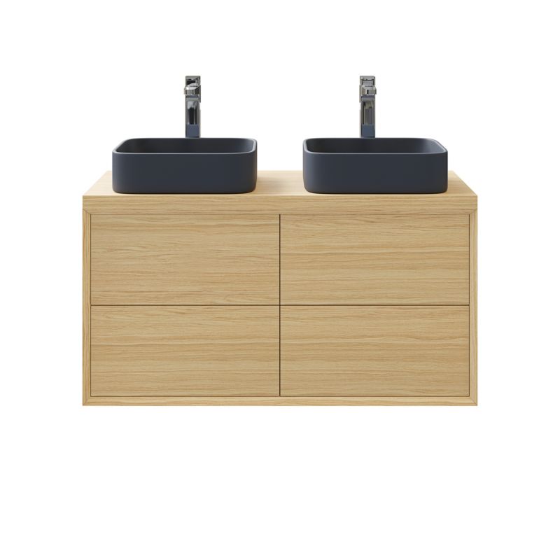 Szafka z szufladami pod umywalkę GoodHome Avela 120 cm drewno