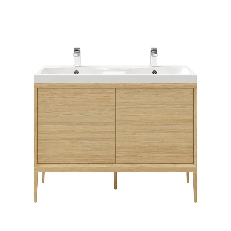 Szafka z szufladami pod umywalkę GoodHome Avela 120 cm drewno
