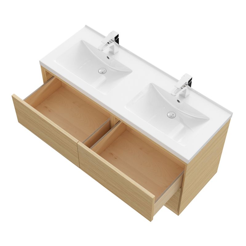 Szafka z szufladami pod umywalkę GoodHome Avela 120 cm drewno