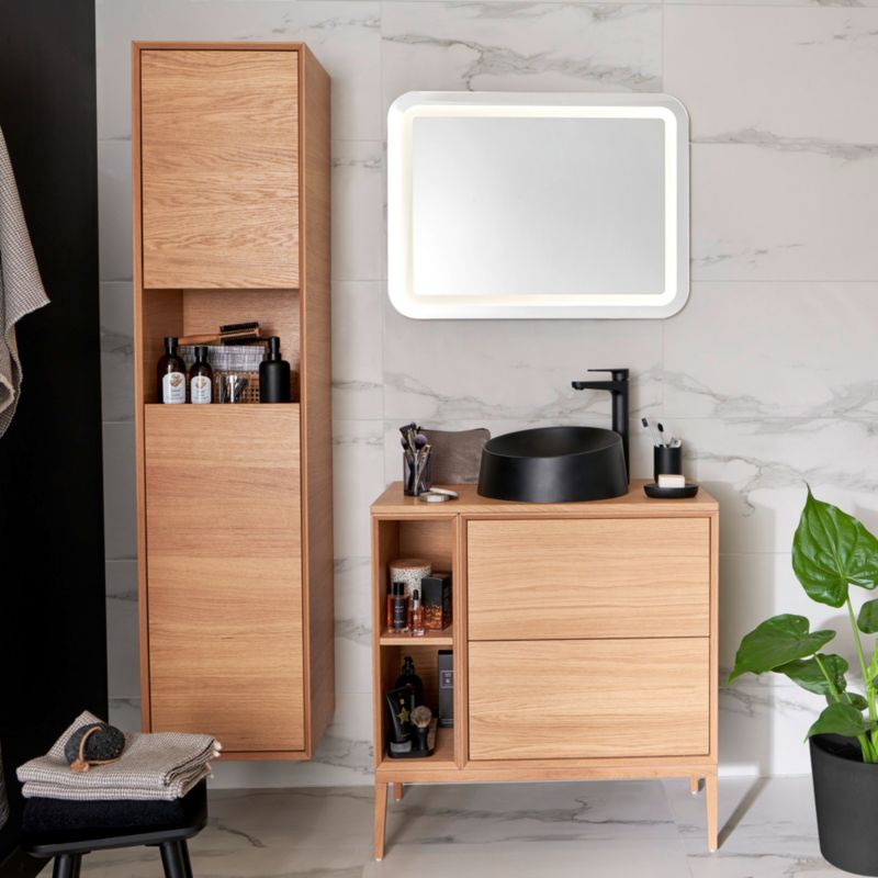 Szafka z szufladami pod umywalkę GoodHome Avela 60 cm drewno