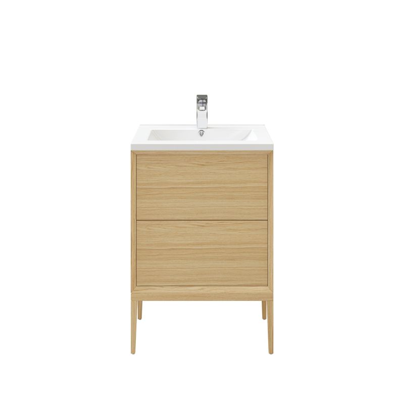 Szafka z szufladami pod umywalkę GoodHome Avela 60 cm drewno