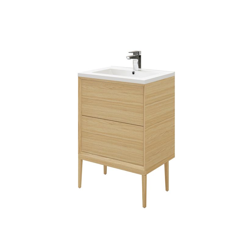 Szafka z szufladami pod umywalkę GoodHome Avela 60 cm drewno