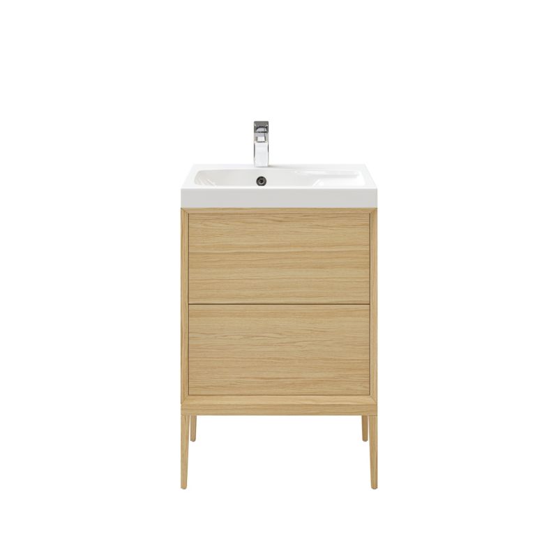 Szafka z szufladami pod umywalkę GoodHome Avela 60 cm drewno