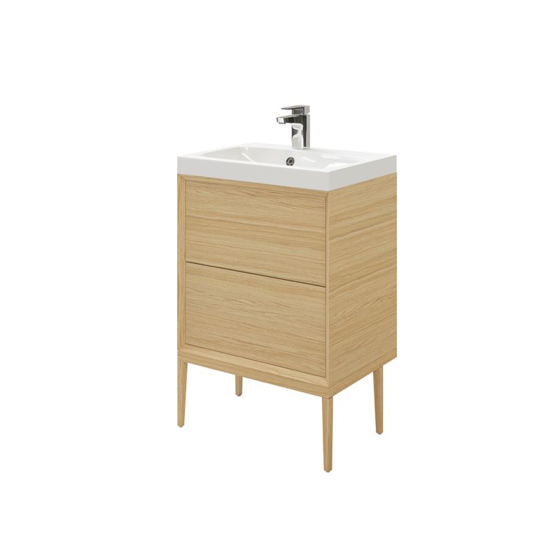 Szafka z szufladami pod umywalkę GoodHome Avela 60 cm drewno