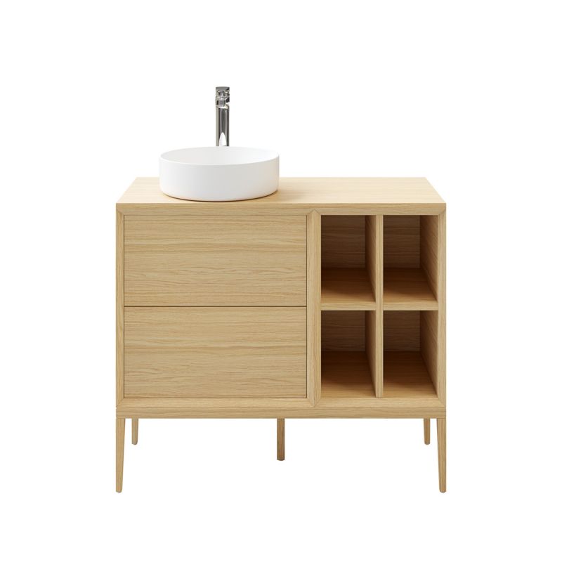 Szafka z szufladami pod umywalkę GoodHome Avela 60 cm drewno