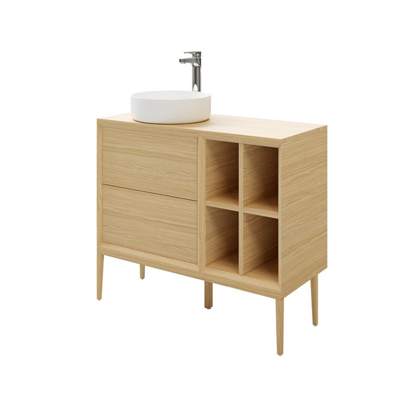 Szafka z szufladami pod umywalkę GoodHome Avela 60 cm drewno