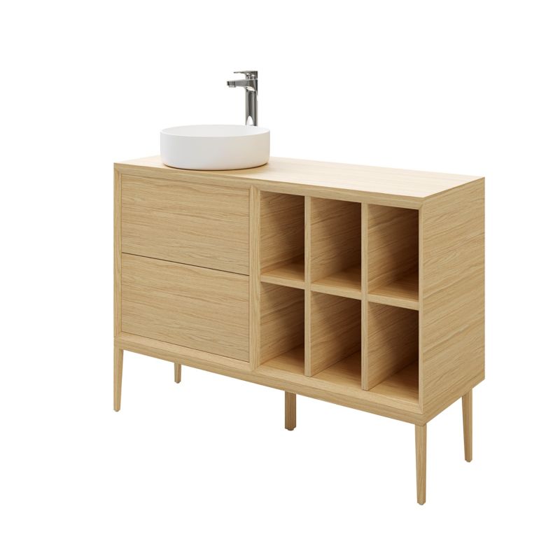 Szafka z szufladami pod umywalkę GoodHome Avela 60 cm drewno