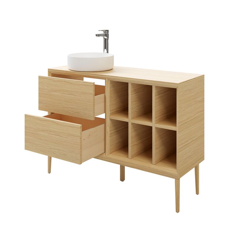 Szafka z szufladami pod umywalkę GoodHome Avela 60 cm drewno