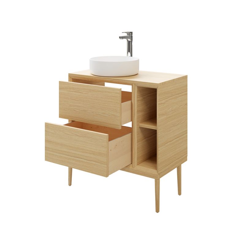 Szafka z szufladami pod umywalkę GoodHome Avela 60 cm drewno