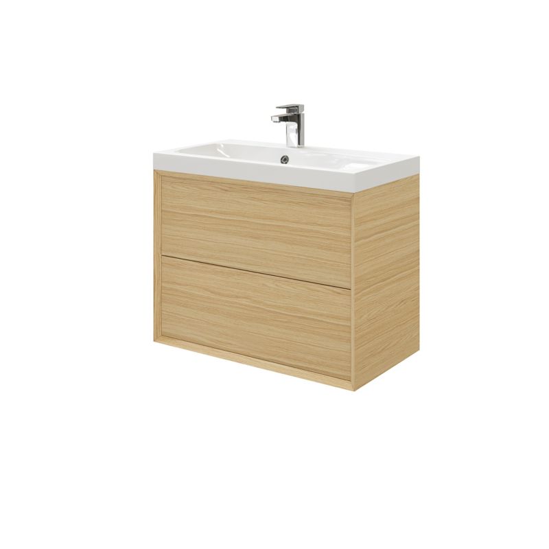 Szafka z szufladami pod umywalkę GoodHome Avela 80 cm drewno