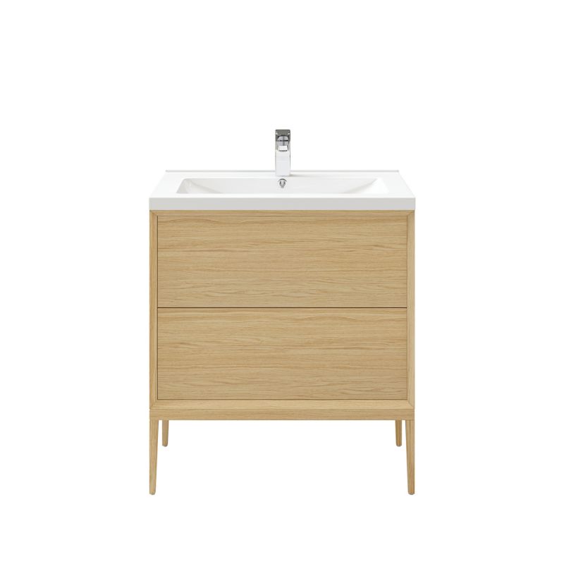 Szafka z szufladami pod umywalkę GoodHome Avela 80 cm drewno