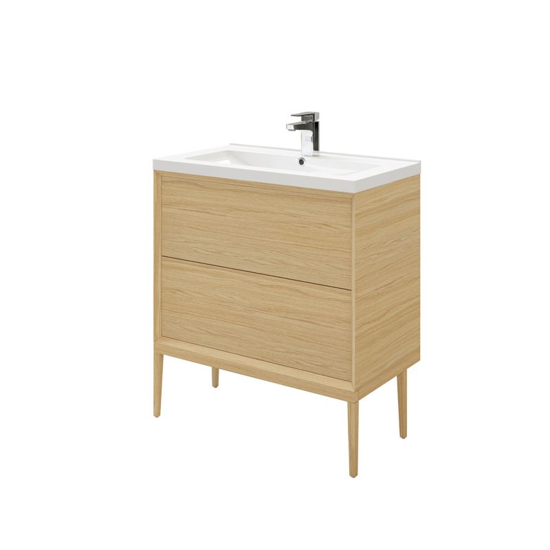 Szafka z szufladami pod umywalkę GoodHome Avela 80 cm drewno