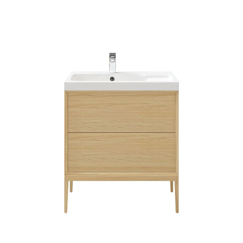 Szafka z szufladami pod umywalkę GoodHome Avela 80 cm drewno