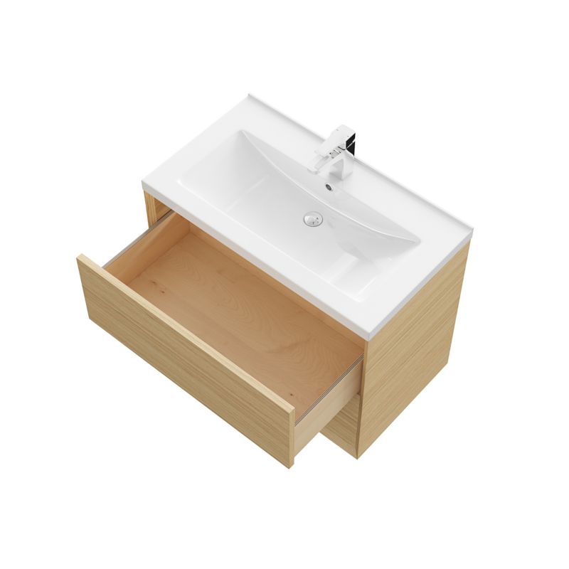 Szafka z szufladami pod umywalkę GoodHome Avela 80 cm drewno