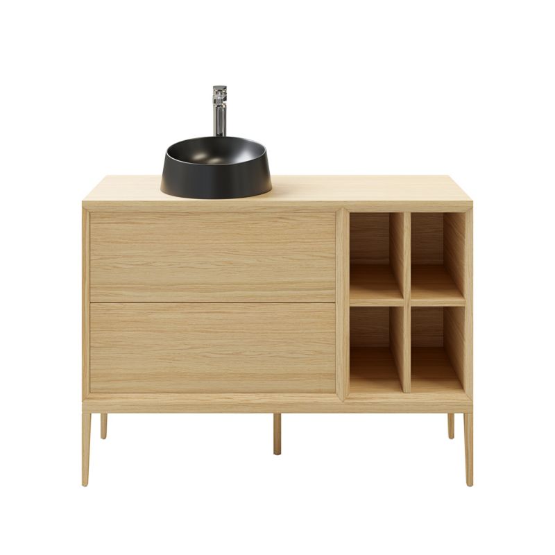 Szafka z szufladami pod umywalkę GoodHome Avela 80 cm drewno