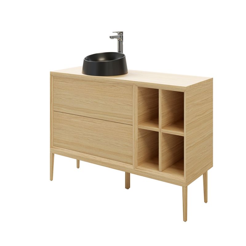 Szafka z szufladami pod umywalkę GoodHome Avela 80 cm drewno