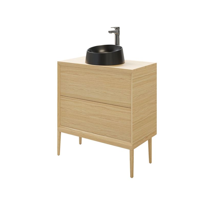 Szafka z szufladami pod umywalkę GoodHome Avela 80 cm drewno