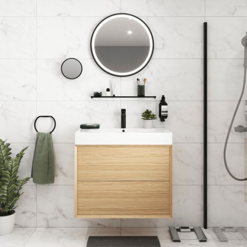 Szafka z szufladami pod umywalkę GoodHome Avela 80 cm drewno