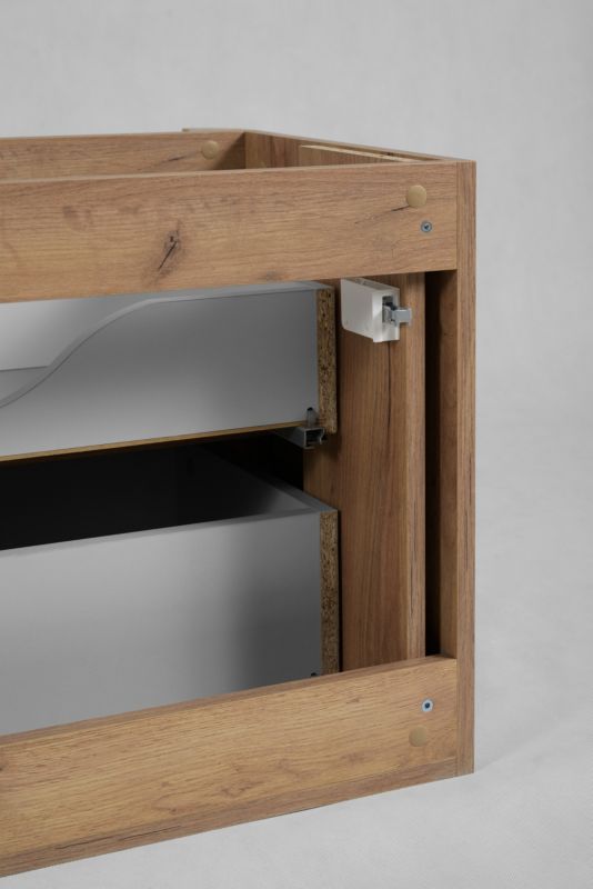 Szafka z umywalką Furnidea 60 cm dąb Craft złoty LINEA 1 szt.