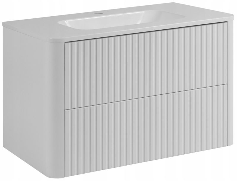 Szafka z umywalką Furnidea 80 cm biały LINEA 1 szt.