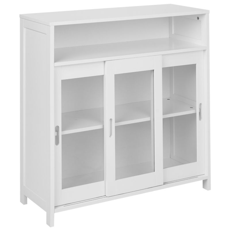 Szafka ze szklanymi drzwiami Crabtree 86 cm Biały 1 szt.