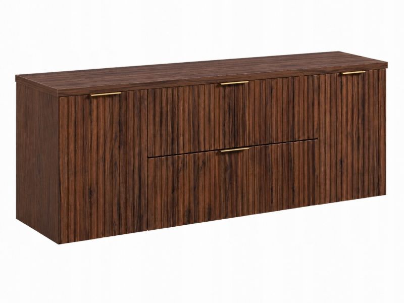 Szafki Łazienkowe Furnidea 160 cm z Blatem Dąb Orzech FLOW 2 SZAFKI 1 szt.