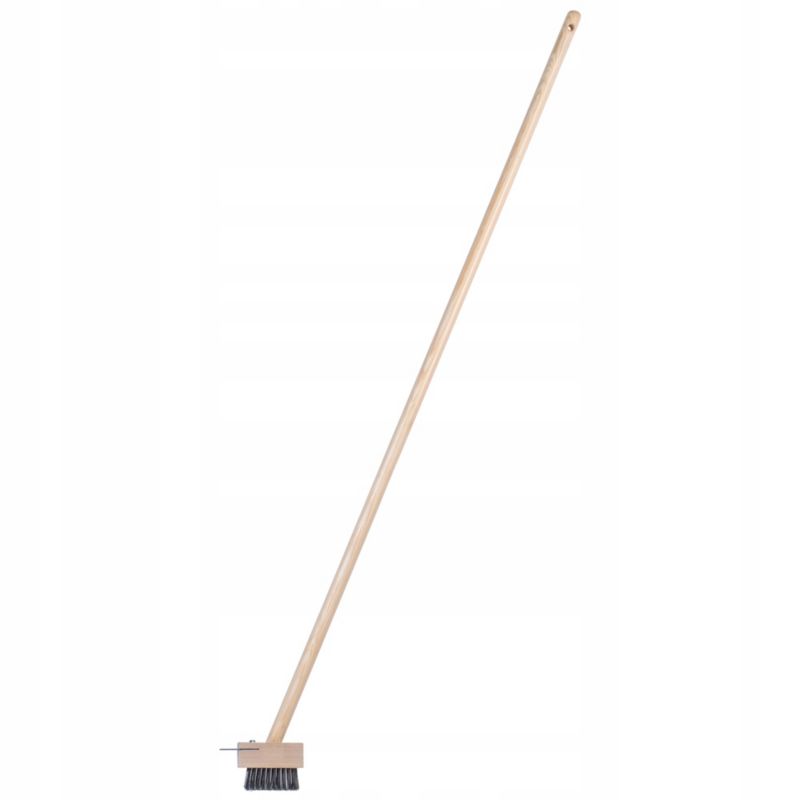Szczotka Do Kostki Brukowej KADAX Ze Skrobakiem Czyszczenia Trzon Drewniany 135cm 1szt.