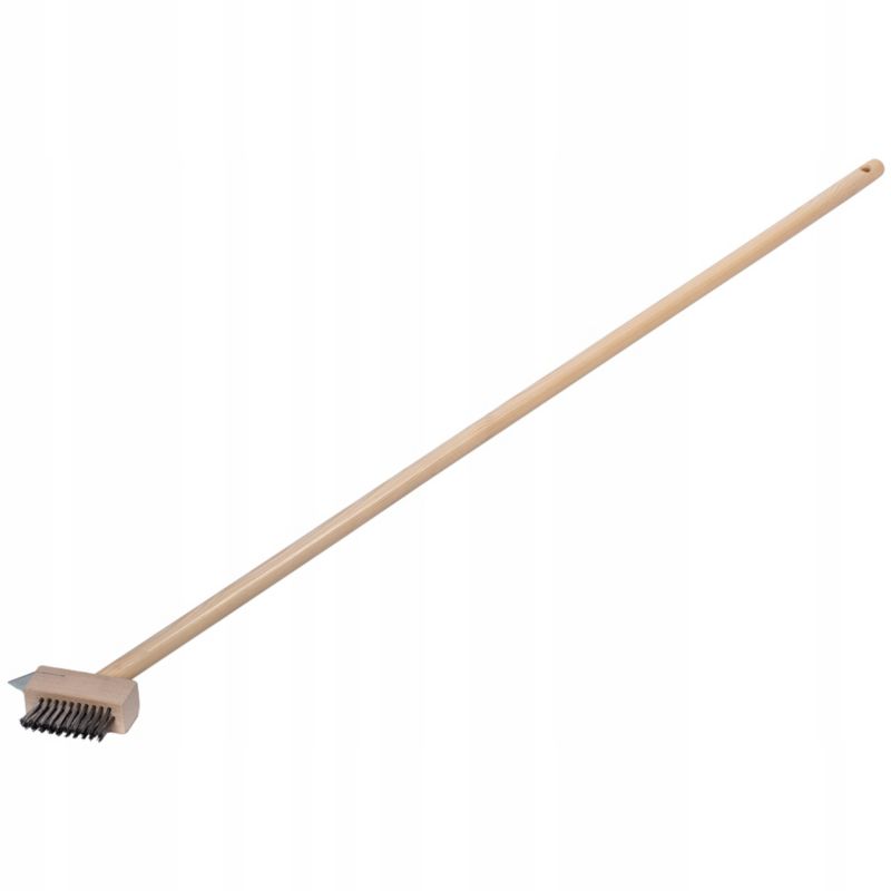 Szczotka Do Kostki Brukowej KADAX Ze Skrobakiem Czyszczenia Trzon Drewniany 135cm 1szt.