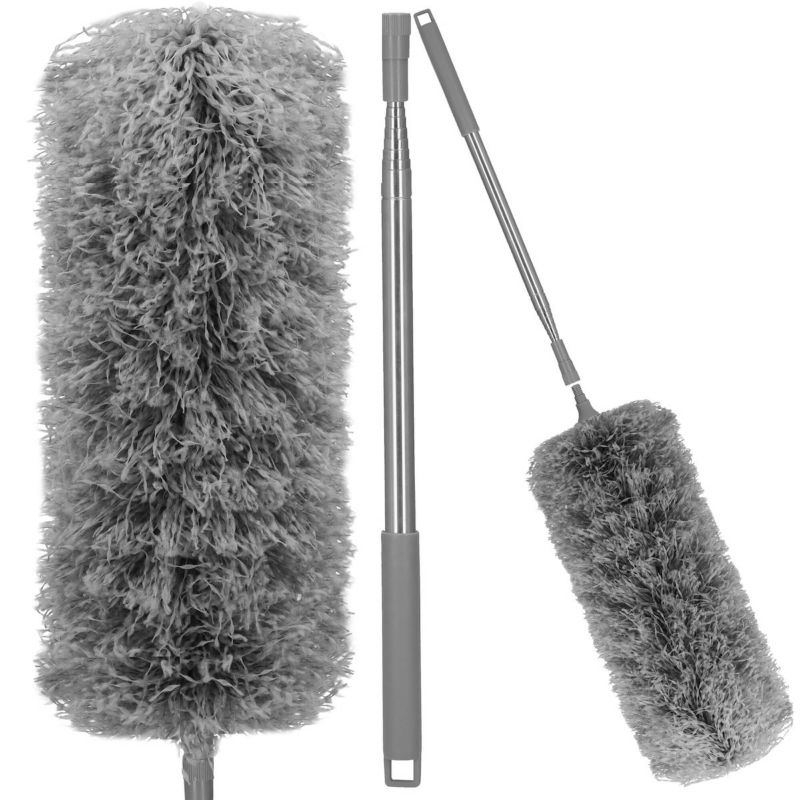 Szczotka do kurzu i pajęczyn Springos wysuwana długa miotełka teleskopowa75-254 cm szara 1 szt.