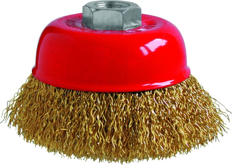 Szczotka doczołowa Modeco Expert 100 mm mosiądz do szlifierki kątowej - blister - 1 szt.