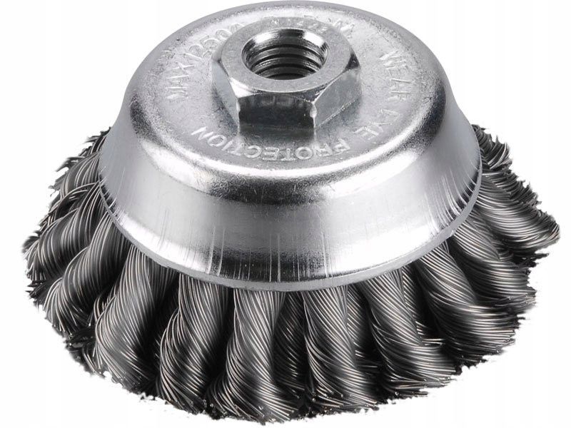 Szczotka druciana Extol Craft 80 mm podwójny drut skręcany 0,5 mm m14 1szt