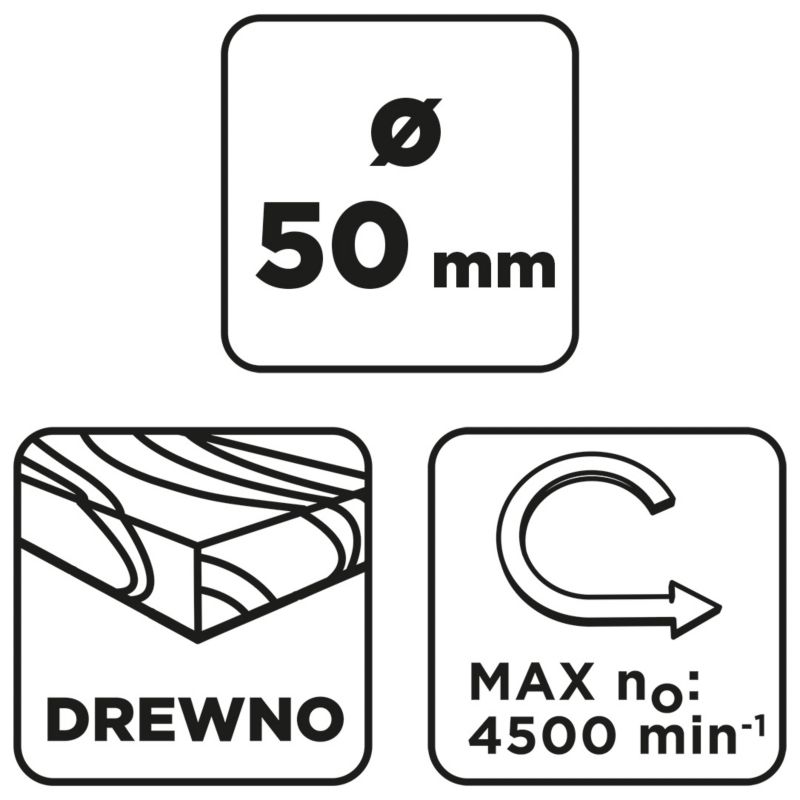 Szczotka nylonowa doczołowa GRAPHITE 50 mm, z trzpieniem 6 mm 1 szt