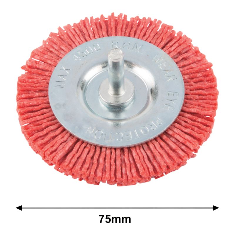 Szczotka tarczowa Mac Allister z trzpieniem 75 mm nylon