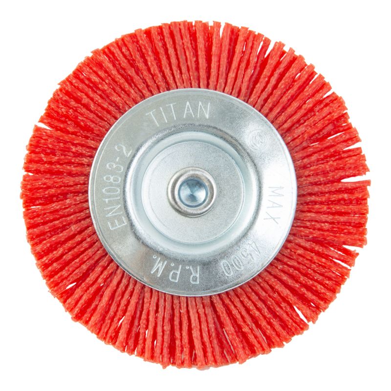 Szczotka tarczowa Mac Allister z trzpieniem 75 mm nylon