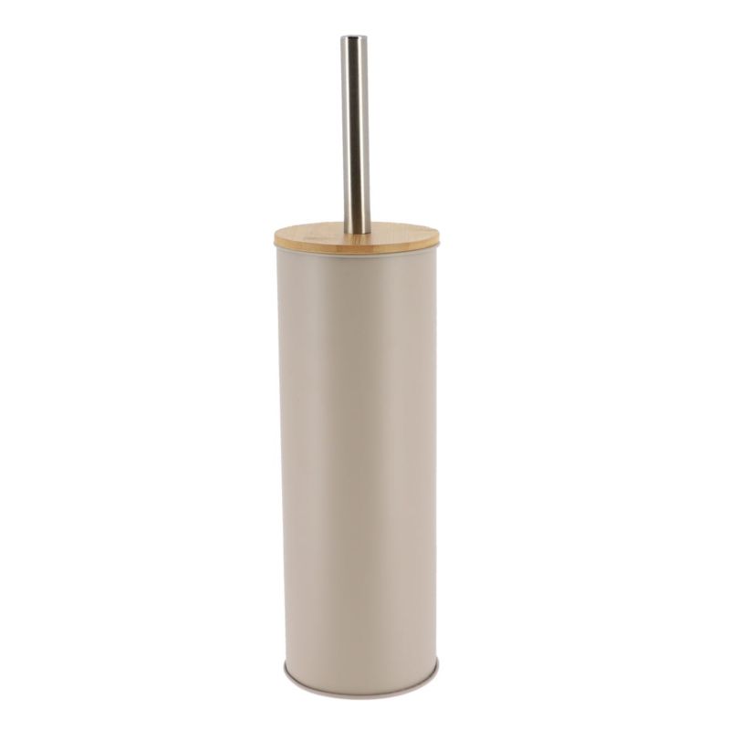 Szczotka toaletowa Timeless Taupe TENDANCE beżowa metal i bambus 1 szt.