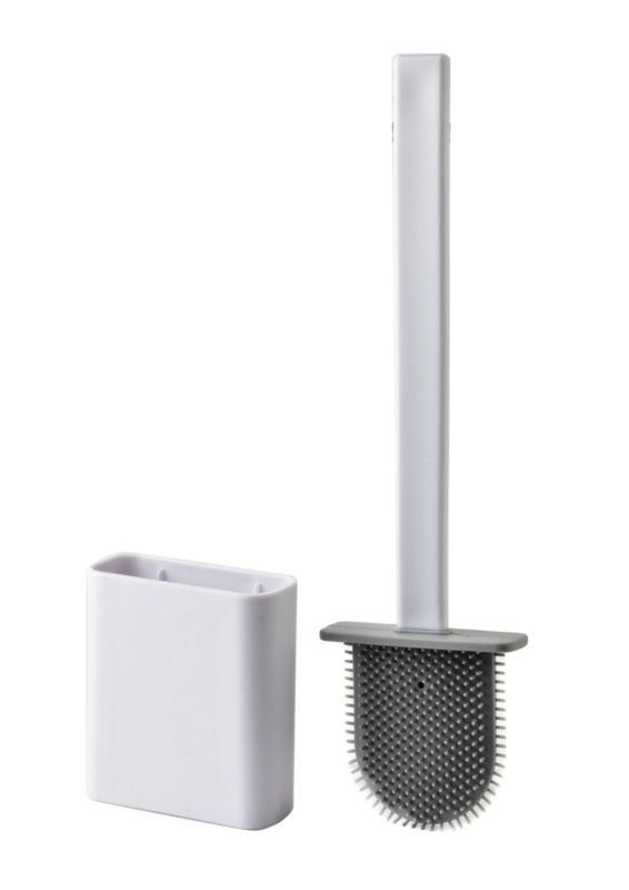 Szczotka WC silikonowa MONDEX EDA Silicone 10x4x36 cm biała 1 szt.