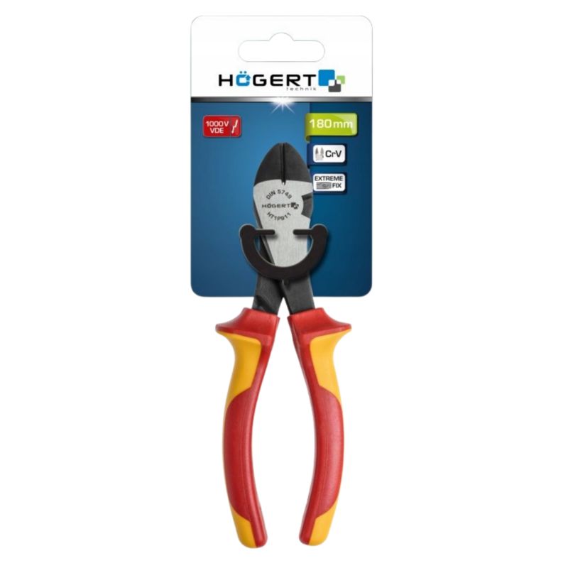 Szczypce Boczne Hogert 180Mm Do Cięcia Przewodów Kabli 1000V Hogele0355 1 szt.