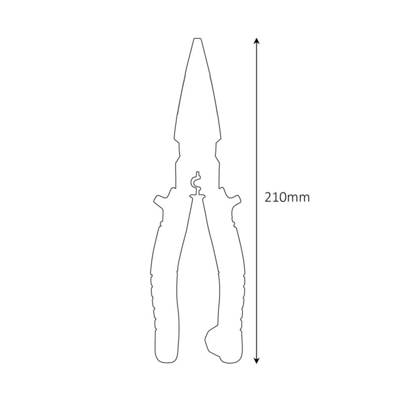 Szczypce długie do kabli Erbauer 210 mm