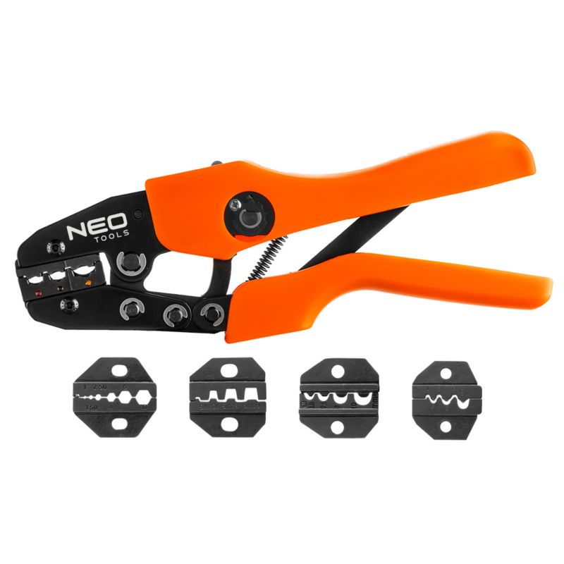 Szczypce NEO TOOLS do zaciskania końcówek zestaw 5 szczęk 1 szt