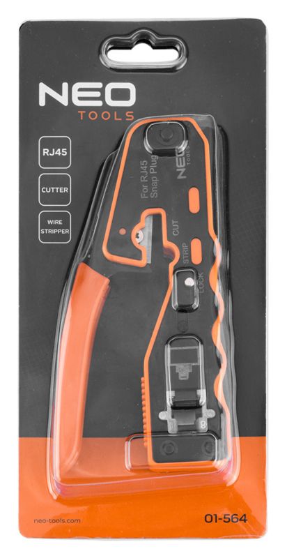 Szczypce NEO TOOLS do zaciskania wtyków przelotowych  RJ45 1 szt