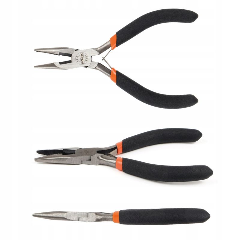 Szczypce wydłużone Polax proste mini 125mm 1 szt.