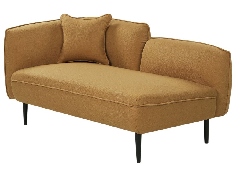 Szezlong boucle lewostronny musztardowy Chevannes 1 szt.