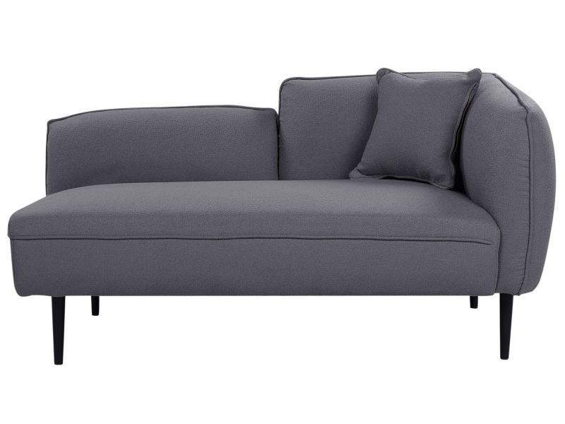 Szezlong boucle prawostronny ciemnoszary Chevannes 1 szt.