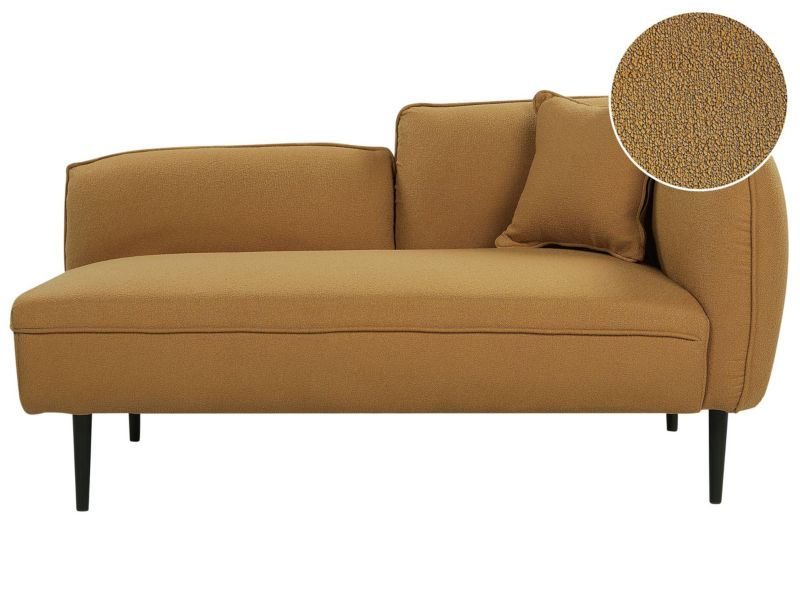 Szezlong boucle prawostronny musztardowy Chevannes 1 szt.